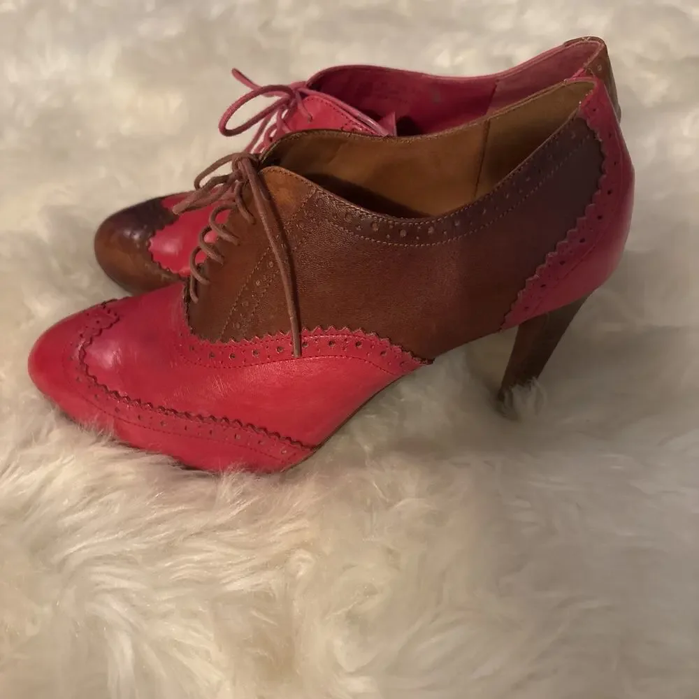 Women's Cole Haan Air Lucinda Oxford Brown & Pink Pumps -- Size 8B - Picture 8 of 15